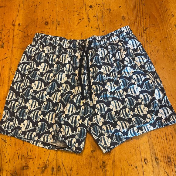 Vilbrequin Moorise Blue Swim Shorts with Fish Size XL - Picture 1 of 4